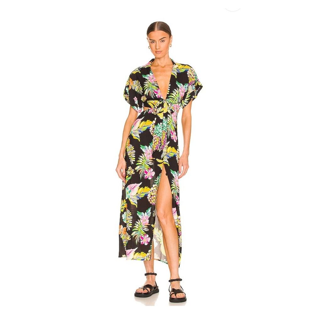 Revolve Le Superbe Mai Tai Might I Dress Tropical Maxi Dress SZ 0